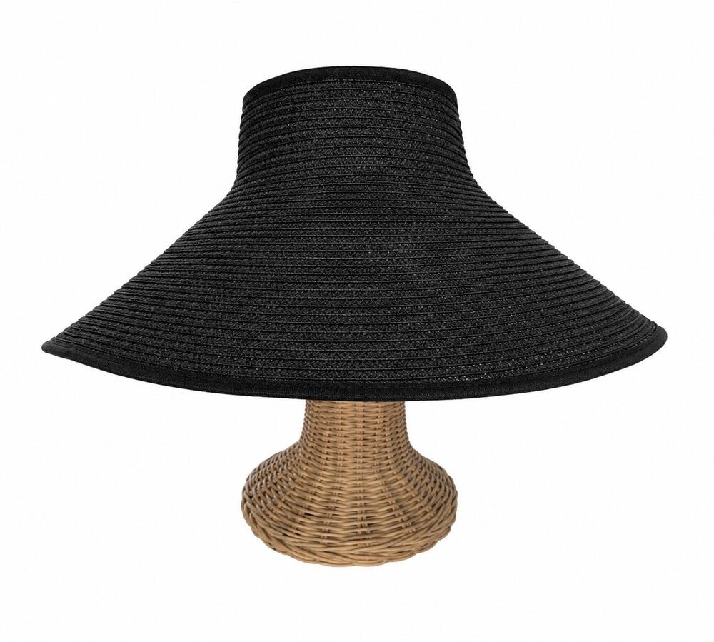 Anchor’s Away Black Wide Brim Packable Sun Visor